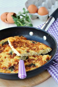 Frittata di riso al profumo di mentuccia