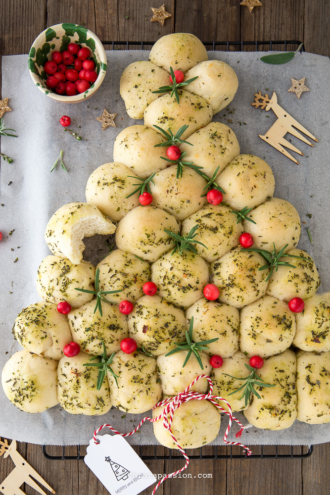 Pane A Forma Di Stella Di Natale.Ricetta Albero Di Natale Di Panini All Olio Pull Apart Tree