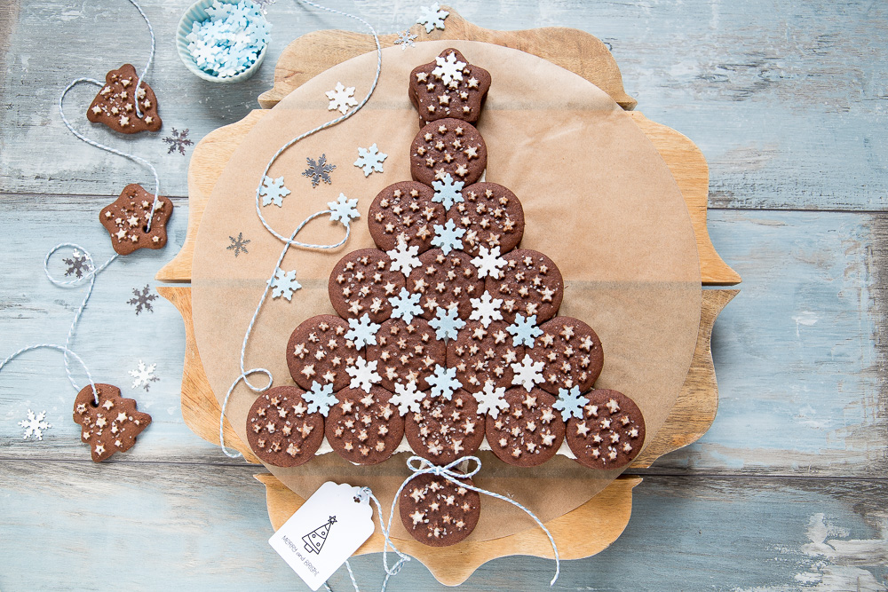 Biscotti Di Natale Per Bambini Ricetta.Albero Pan Di Stelle Torta Pan Di Stelle Forma Albero Di Natale
