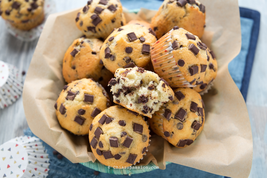 muffin con gocce di cioccolato
