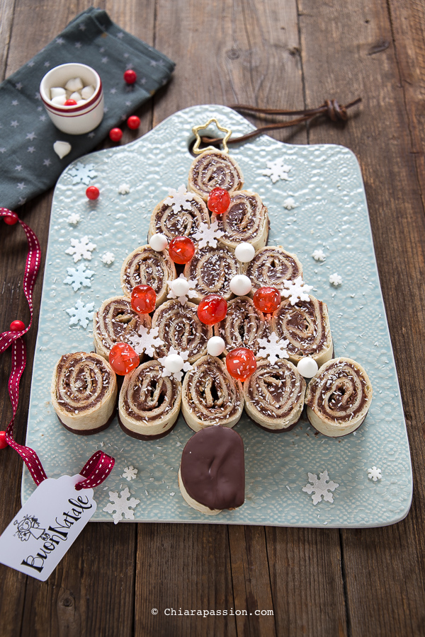 Biscotti Di Natale Con Nutella.Albero Di Natale Girelle Di Piadina Con Nutella E Mascarpone