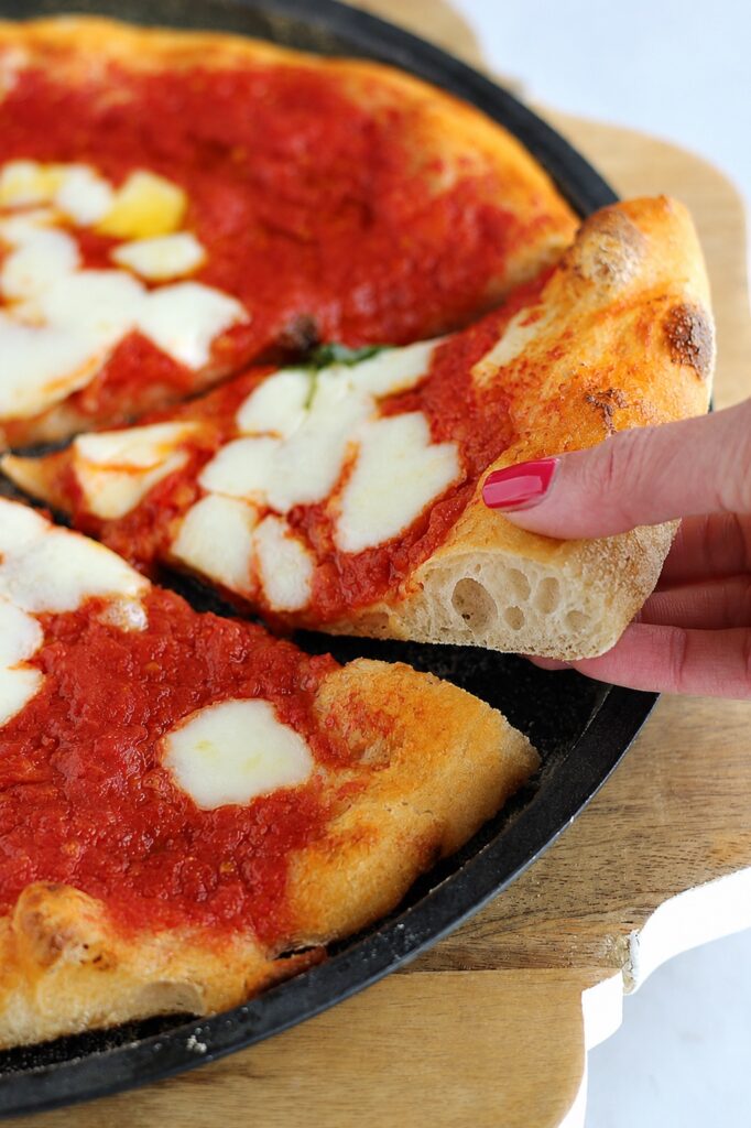 pizza in teglia ad alta digeribilità