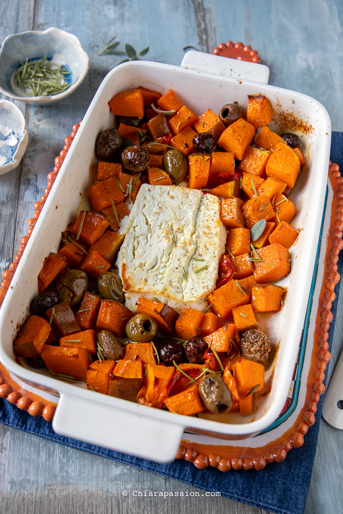 Feta e zucca al forno