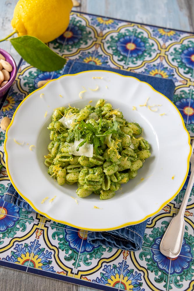 pasta al pesto di rucola