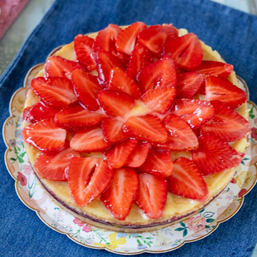 torta alle fragole e crema