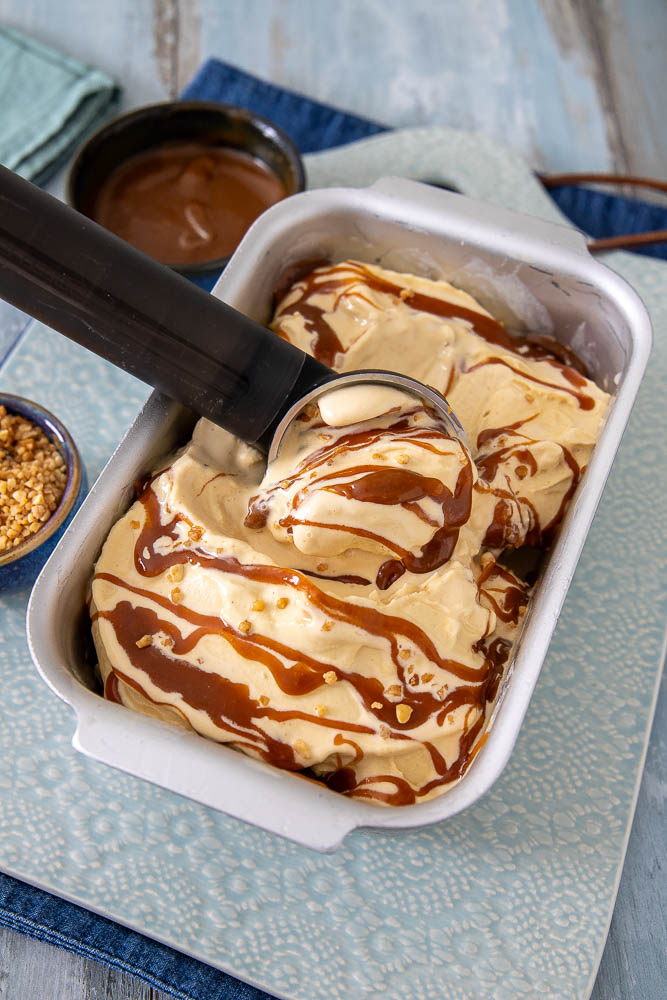 gelato al caramello salato fatto in casa