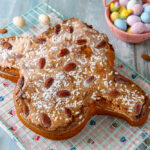 Colomba veloce di Pasqua fatta in casa, soffice senza lievitazione con glassa alle mandorle