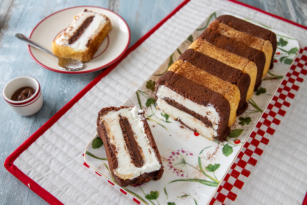 semifreddo di pavesini bicolore